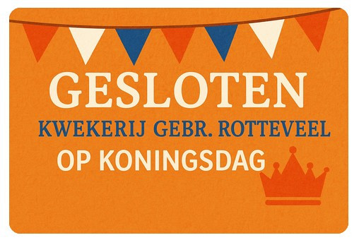 koningsdag gesloten